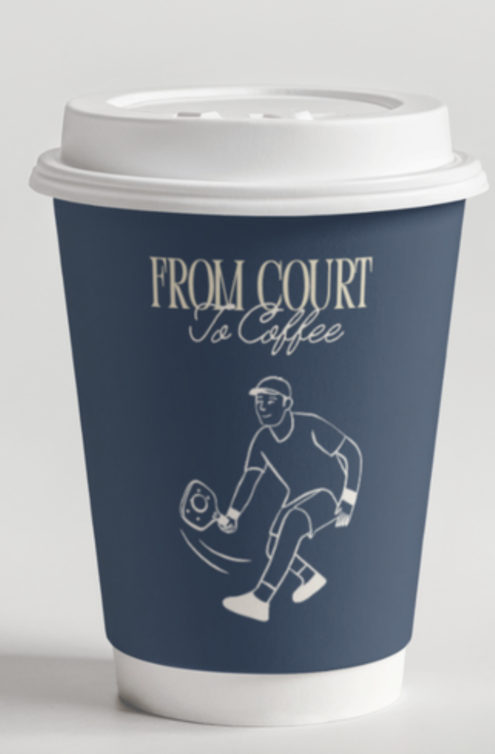 Specialty coffee served in an ALMAR branded cup